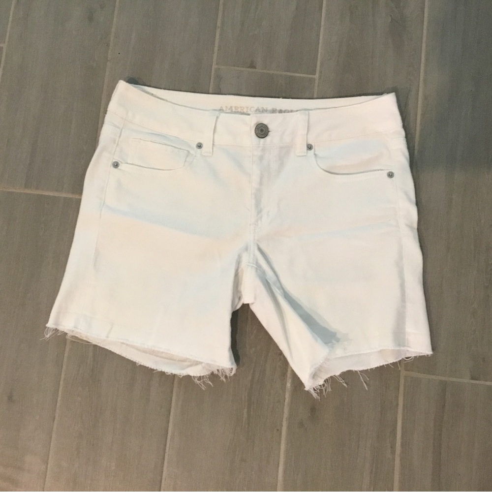 American Eagle Outfitters White Denim Cutoff Shorts